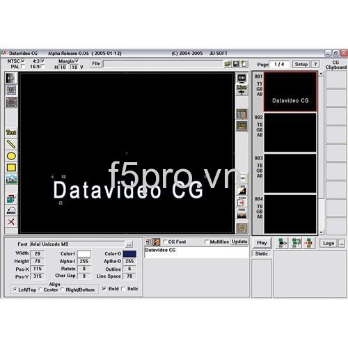  Datavideo CG-100-SDI Character Generator with SDI Card