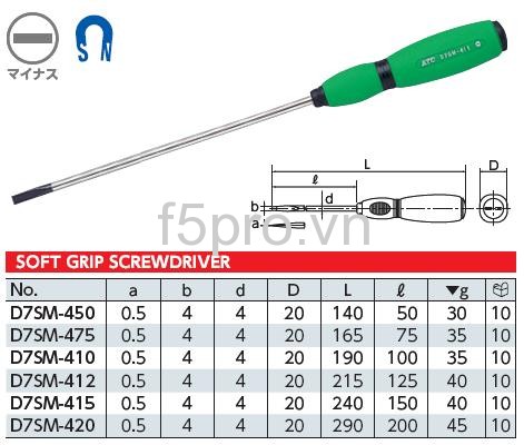 Tô vít chỉnh chế KTC D7SM-420