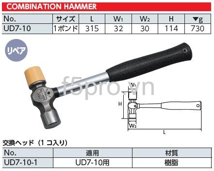 Búa 2 đầu kết hợp KTC UD7-10 