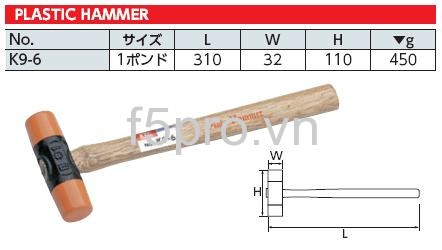 Búa nhựa KTC K9-6
