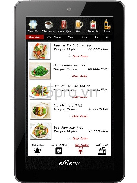 Phần mềm Order Tablet – eMenu