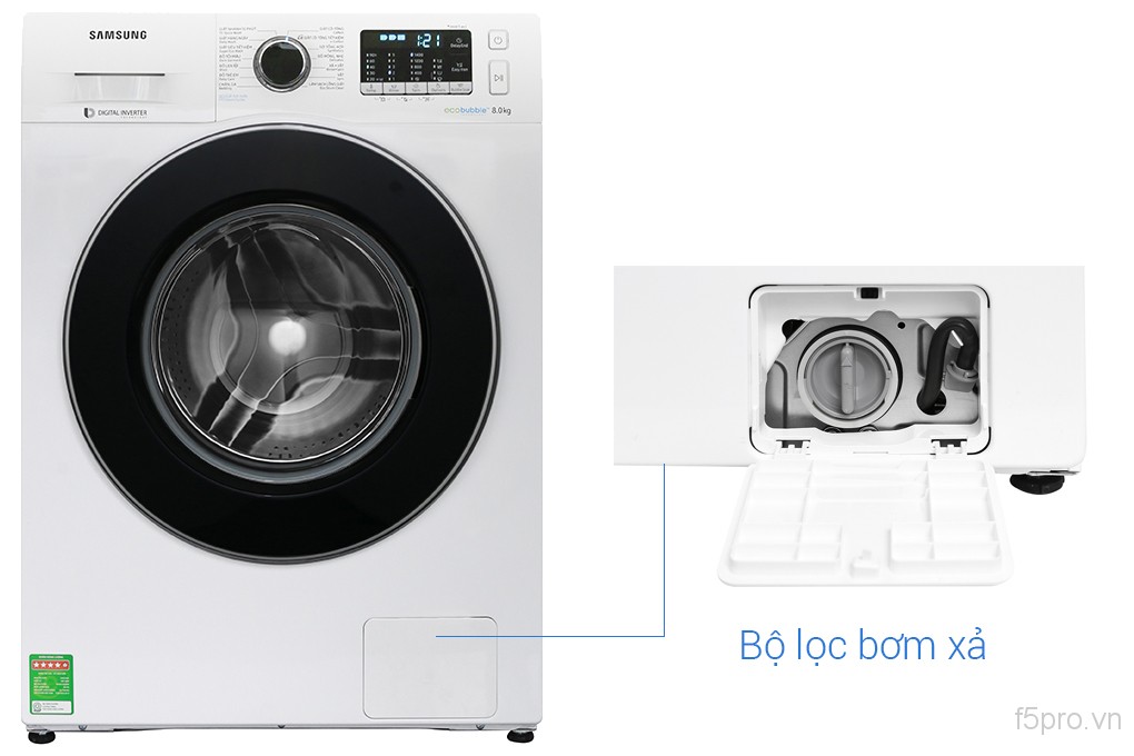 Máy giặt Samsung Inverter 8 kg WW80J54E0BW/SV