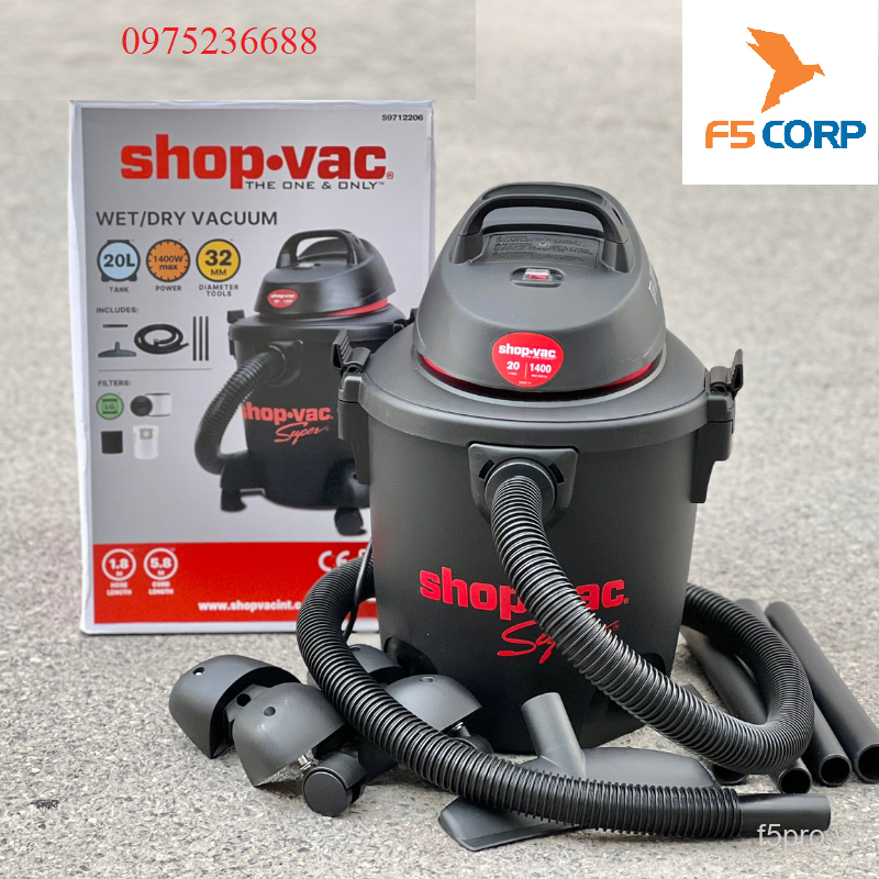 Máy hút bụi, hút bước và thổi 3 chức năng Shop Vac 20 lít 1400W 59712206